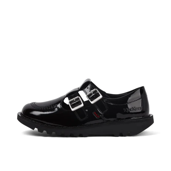 Kick T Double para mujer, charol negro