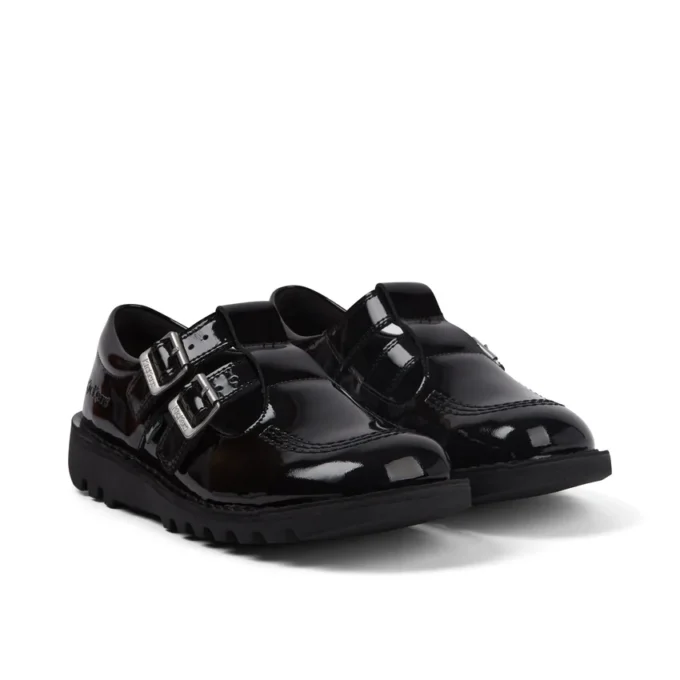 Kick T Double para mujer, charol negro