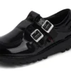 Kick T Double para mujer, charol negro