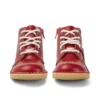 Kickers Junior Unisex Kick Hi Zip de cuero rojo