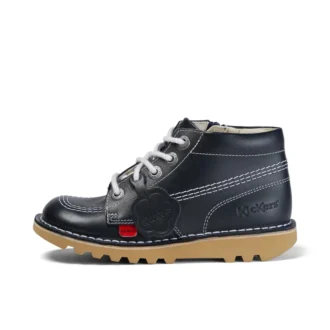Kickers Junior Unisex Kick Hi Zip de piel azul marino