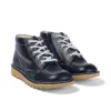 Kickers Junior Unisex Kick Hi Zip de piel azul marino