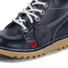 Kickers Junior Unisex Kick Hi Zip de piel azul marino