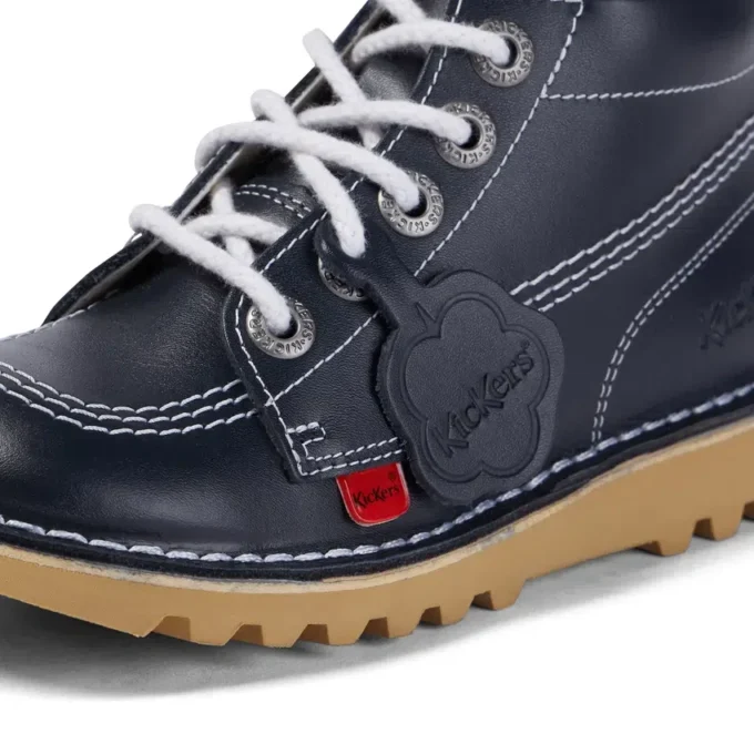 Kickers Junior Unisex Kick Hi Zip de piel azul marino