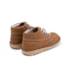 Kickers Junior Unisex Kick Hi Zip de piel color tostado