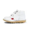 Kickers Junior Unisex Kick Hi Zip de piel en blanco