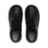 Kickers Kick Hi de cuero para jóvenes unisex, negro