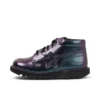 Kickers Kick Hi Galactic de charol morado para niña