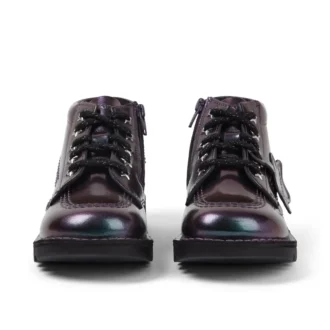 Kickers Kick Hi Galactic de charol morado para niña