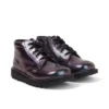 Kickers Kick Hi Galactic de charol morado para niña