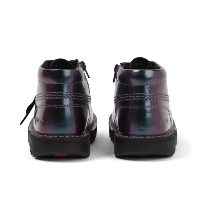 Kickers Kick Hi Galactic de charol morado para niña