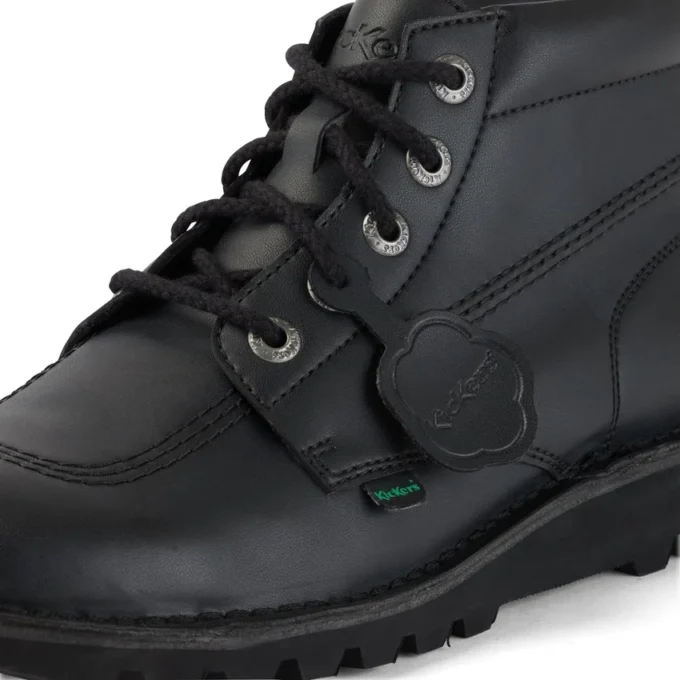 Kickers Kick Hi para adultos, unisex, piel sintética, negro