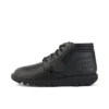 Kickers Kick Hi para hombre, cuero acolchado, negro