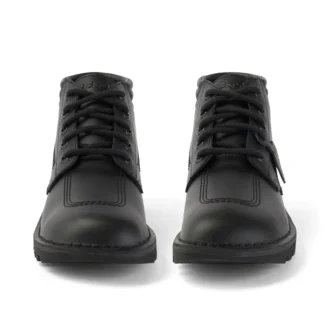 Kickers Kick Hi para hombre, cuero acolchado, negro