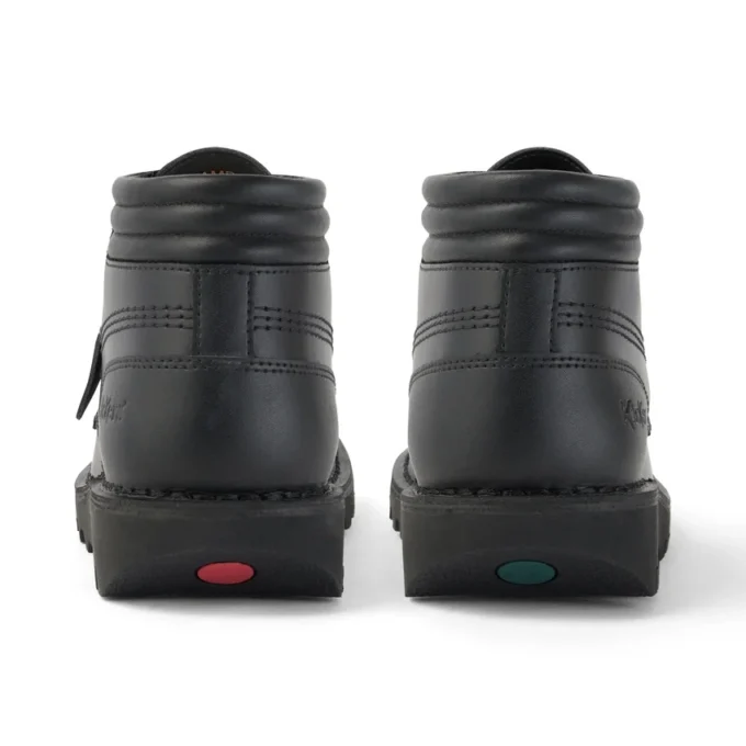 Kickers Kick Hi para hombre, cuero acolchado, negro