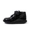 Kickers Kick Hi Ribbon para niña, charol negro