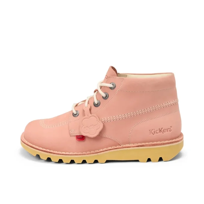 Kickers Kick Hi unisex para adultos en nubuck rosa claro