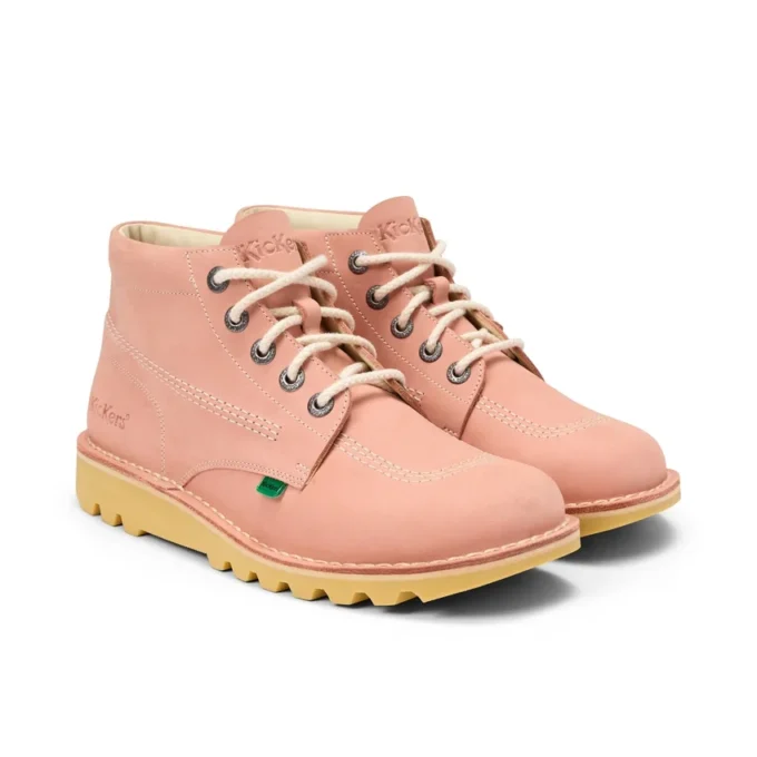Kickers Kick Hi unisex para adultos en nubuck rosa claro