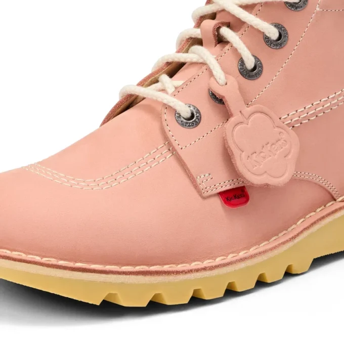Kickers Kick Hi unisex para adultos en nubuck rosa claro
