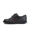Kickers Kick Lo de cuero para mujer, negro