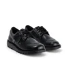 Kickers Kick Lo para mujer, piel alternativa charol, negro