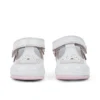 Kickers Kick T Galactic para bebés, charol blanco/rosa