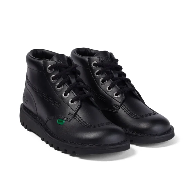 Kickers para mujer adultas, modelo Kick Hi, de piel negra