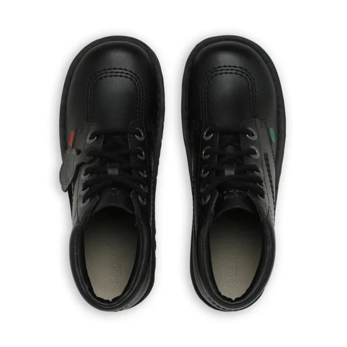 Kickers para mujer adultas, modelo Kick Hi, de piel negra