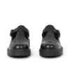 Kori T Bar de cuero negro para mujer
