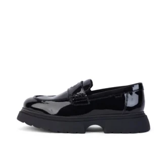 Mocasines Kenzi de piel para mujer joven, color negro