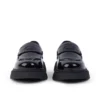 Mocasines Kenzi de piel para mujer joven, color negro