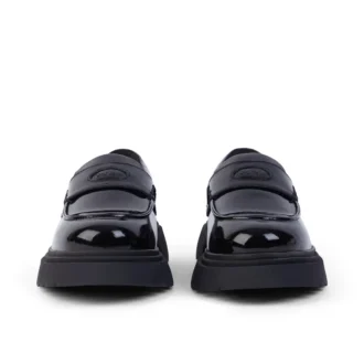 Mocasines Kenzi de piel para mujer joven, color negro