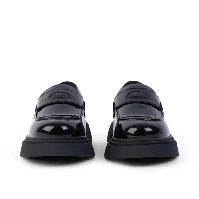 Mocasines Kenzi de piel para mujer joven, color negro