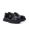 Mocasines Kenzi de piel para mujer joven, color negro