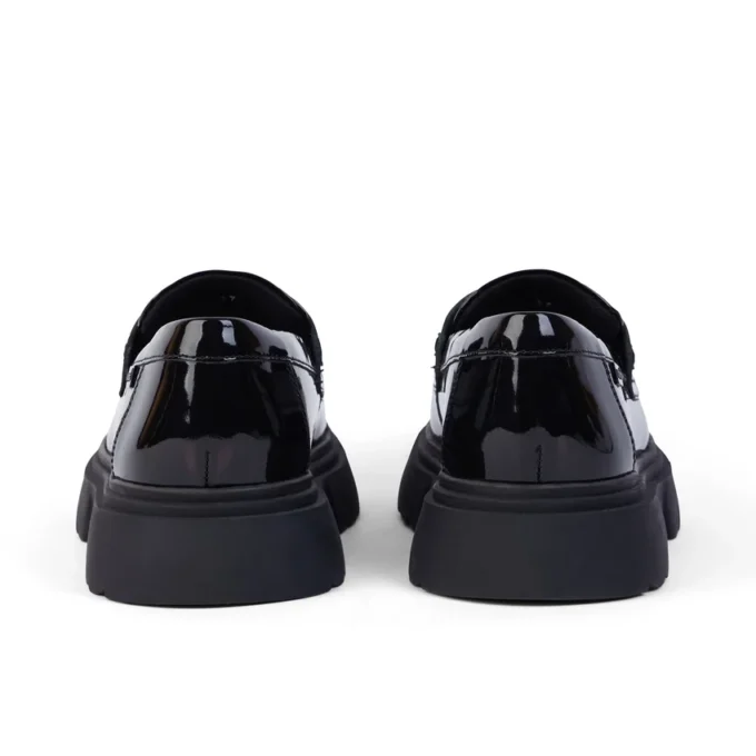 Mocasines Kenzi de piel para mujer joven, color negro
