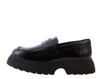Mocasines Kenzi de piel para niñas, color negro