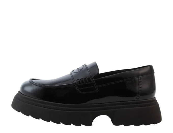 Mocasines Kenzi de piel para niñas, color negro