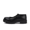 Mocasines Kori MJ con cordones de cuero para mujer, color negro