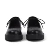 Mocasines Kori MJ con cordones de cuero para mujer, color negro