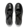 Mocasines Kori MJ Cross para mujer joven, de charol negro