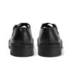 Mocasines Kori MJ Cross para mujer joven, de charol negro