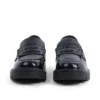 Mocasines Kori para mujer, con remaches, de cuero negro
