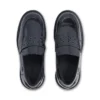 Mocasines Kori para mujer, con remaches, de cuero negro