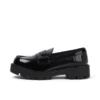 Mocasines Kori para mujer, de charol negro