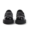 Mocasines Kori para mujer, de charol negro