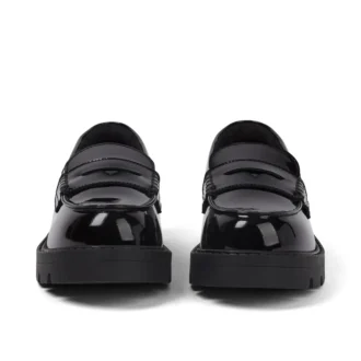 Mocasines Kori para mujer, de charol negro