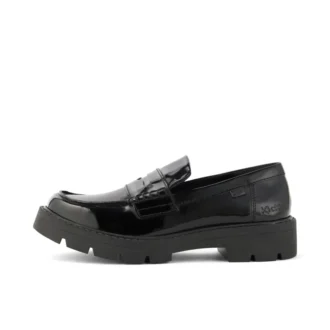 Mocasines Kori para mujer, de piel, negros