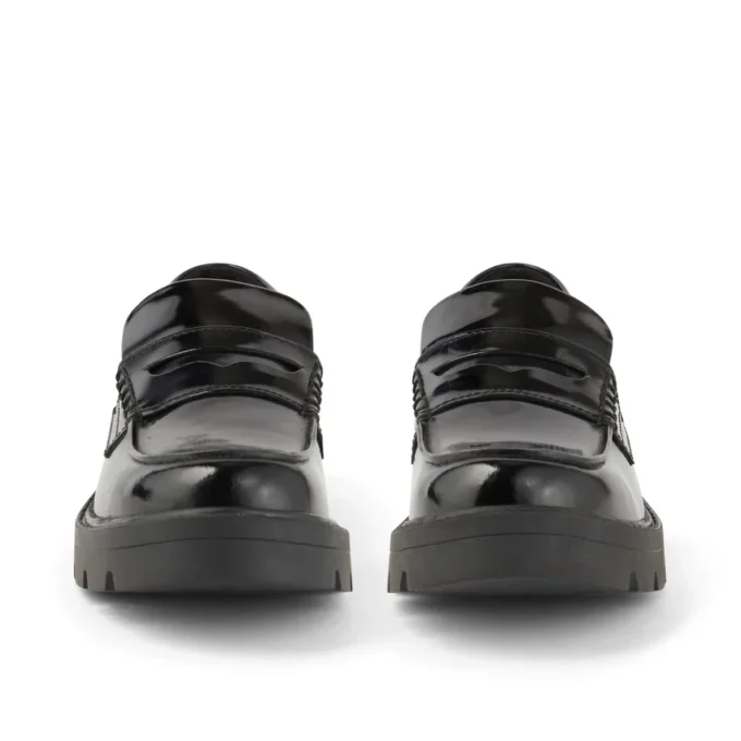 Mocasines Kori para mujer, de piel, negros