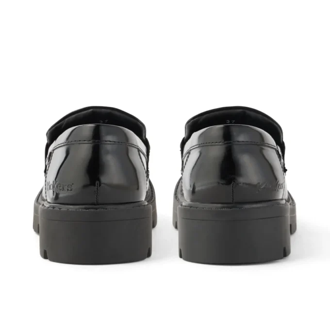Mocasines Kori para mujer, de piel, negros