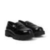Mocasines Kori para mujer joven, charol negro